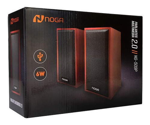 Imagen 5 de 5 de Parlantes Multimedia Noga Ng-509p 6w Usb Pc Notebook Tablet