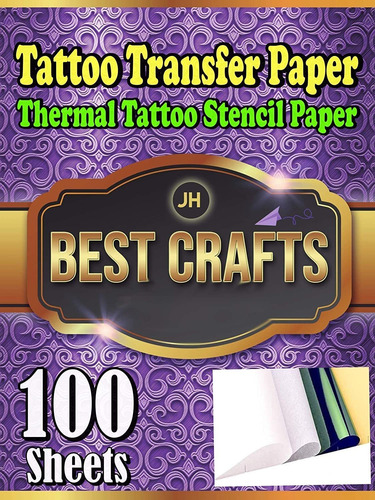 Jh Best Crafts Hoja Papel Transferencia Tatuaje Termico