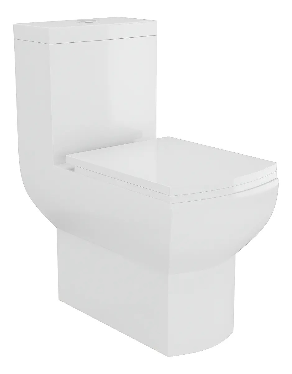 Vaso Sanitário Monobloco Caixa Acoplada Completo - Cor Branco Privada