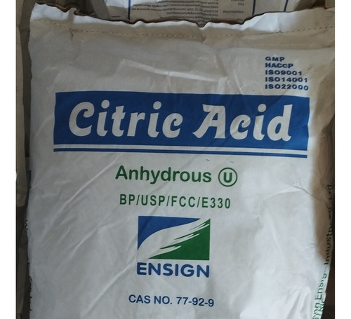 Acid Cítrico - Presentación 25 Kg