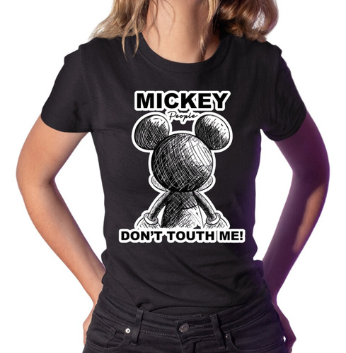 Playera Negra Mickey Mouse Disney Junior Manga Corta Algodón