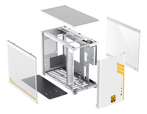 Gabinete Gamer Xtreme Pc Gaming Tuf Edition Cxttu985wt Micro Torre Micro Atx/itx Usb-c Cristal Templado Blanco