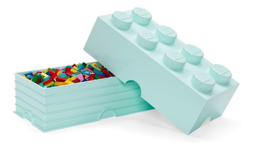Lego Bloque Apilable Contenedor Original Grande Aqua