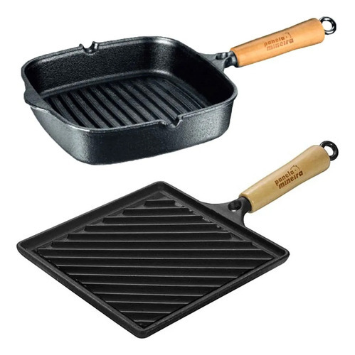 Frigideira Cook Grill E Bifeteira Quadrada - Panela Mineira