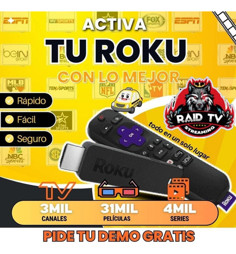 Servicio De Activación De Tv Privada Para Roku Y Fire Stick