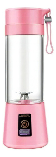 Mini Licuadora Portátil Usb Recargable 380ml Juice Blender Color Rosa