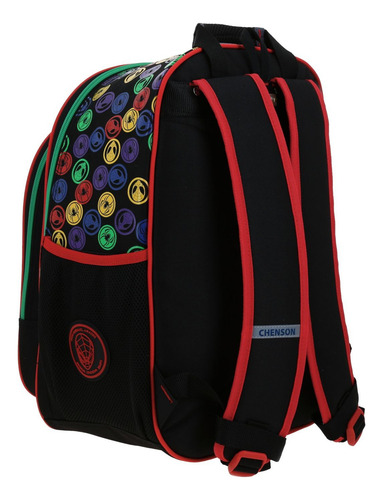 Mochila Grande Escolar Chenson Miles Morales Feiquer Niño Color Negro Diseño De La Tela Liso