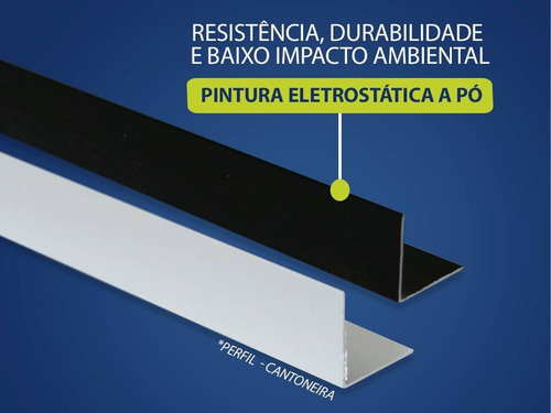 Cantoneira Em L Alumínio 19x19mm 3/4 Barra 2 Metros (cores)