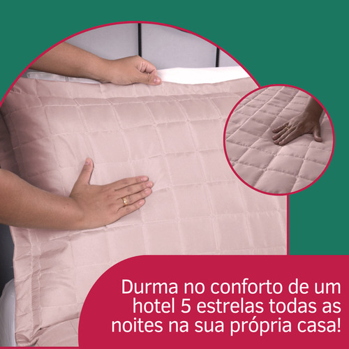 Cobre Leito Colcha Casal Padrão Matelado Dupla Face Toque Macio E Suave 400 Fios Rose