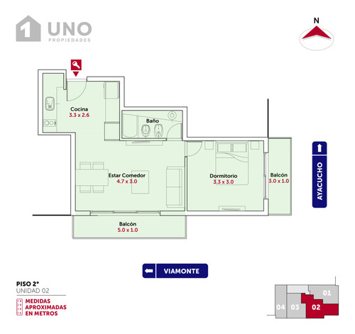 Viamonte Y Ayacucho - Ultimo Dpto De 1 Dormitorio.