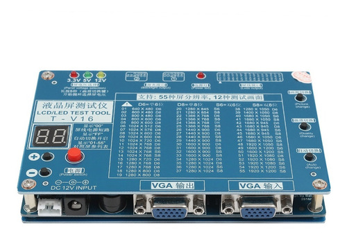 Tester Probador De Pantallas Display Led Lcd Tv Notebook - Con 14 Cables - Generador De Señal Lvds