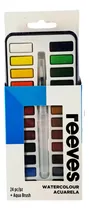Comprar Set De Acuarelas Reeves Lata X 24 Colores + Pincel De Agua