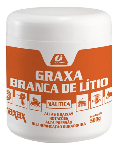 Graxa Garin Litio Branca Nautica Pote 500g.