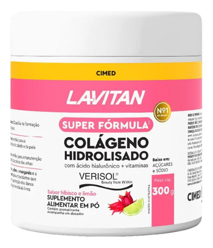 Lavitan Colageno Hidrolisado Suplemento Alimentar Em Pó 300g