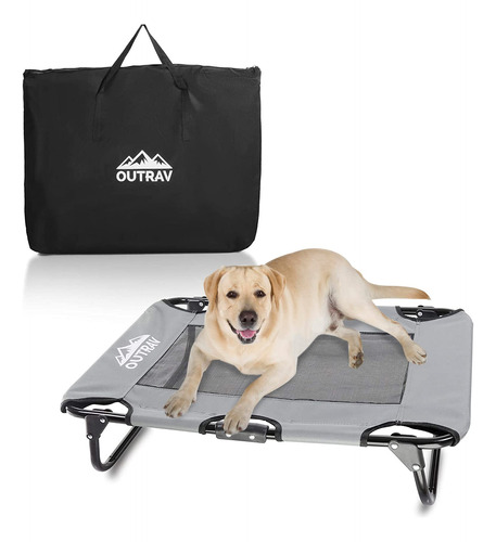 Cama Plegable Elevada Para Perros Y Gatos Con Marco De Acero