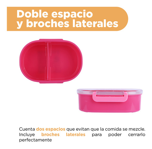 Miniso Contenedor De Alimentos Snoopy Plástico Rosa 650 Ml