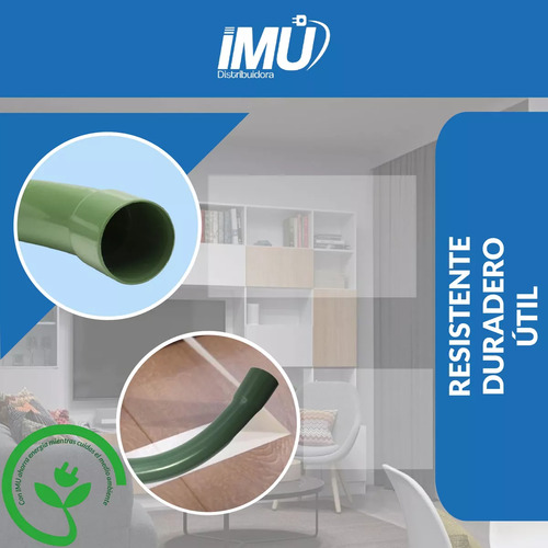 Codo Pvc Ligero 2 Vias 90° 3/4 Pulgadas 19mm Verde 3467