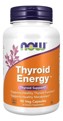 Suplemento en cápsula NOW Vitaminas de Thyroid Energy