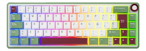 comprar Teclado Mecánico 65% Tipo C Rk Royal Kludge R65 Greensand