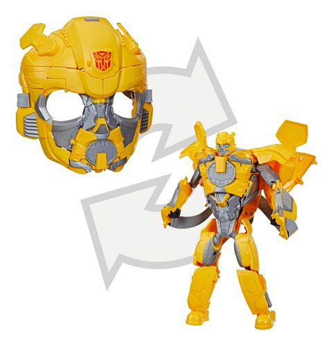 Transformers Máscara 2 Em 1 Transforma Em Boneco Bumblebee