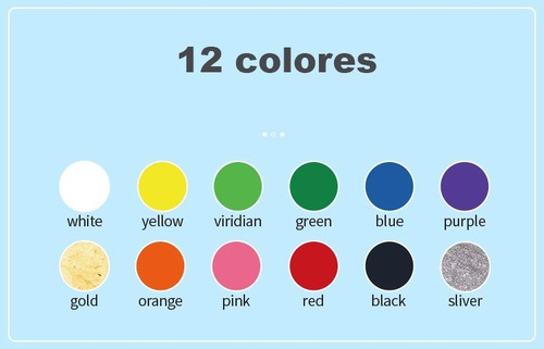 Imagen 2 de 10 de Set 12 Color Marcador Acrílico Toda Superficie 1mm Giorgione