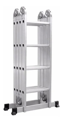 Escalera De Aluminio Articulada Plegable De 16 Escalones