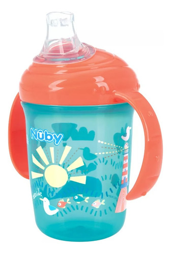 Vaso Entrenador Con Boquilla Suave 8oz 240ml Color Agua Animales Marinos