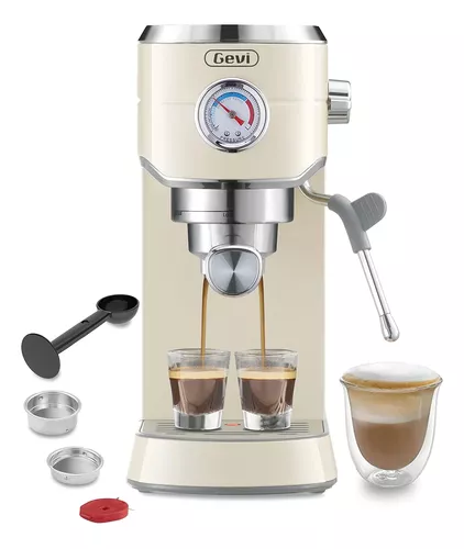 Sangkee Cafetera Espresso Con Espumador De Leche Y Molino De Café, Filtros  Portafiltro Estándar, Kit Barista Completo Para Espresso Y Capuchino Latte,  Depósito De Agua Extraíble De 2.8l, 20 Bar, 1500w