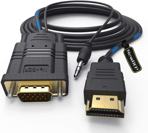 Cable Adaptador Hdmi A Vga, Hdmi Macho Chapado A Vga Hembra.