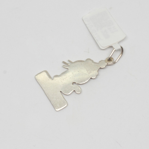 Dije Tigre Con Corona Y Placa De Plata.