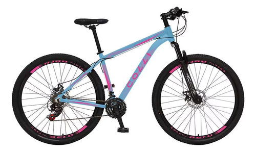 Bicicleta Colli Bike Atalanta Aro 29 Freio A Disco Cor Azul/rosa