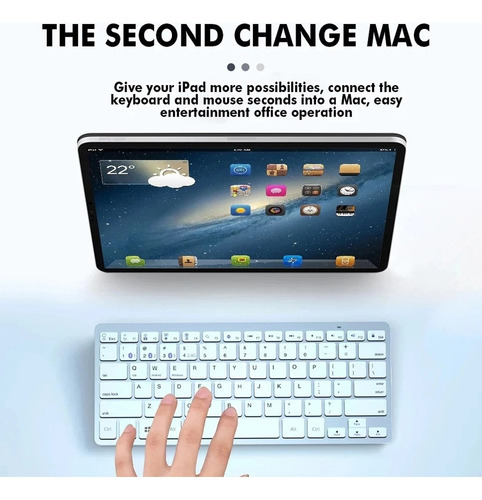 Teclado Inalámbrico Bluetooth For Macbook Ios iPad Mac