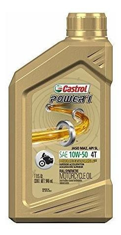 Imagen 1 de 4 de Castrol 06412 Power Rs 10w-50 4-stroke Motorcycle Oil - 1 Qu