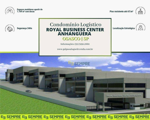 Imagem 1 de 14 de Galpão Para Alugar, 1704 M² Por R$ 37.502,96/mês - Industrial Anhangüera - Osasco/sp - Ga0972