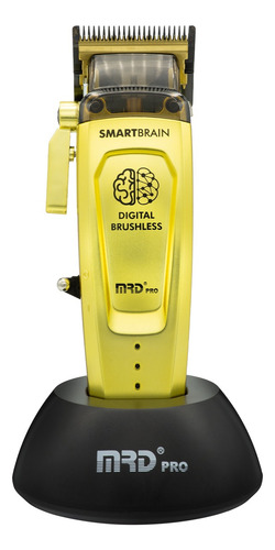 Barberia Set Clipper Trimmer Mrdpro Smartbrain Dorado 12c
