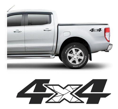 Adesivo Ranger Storm 4x4 Paralama Traseiro 2020 A 2021 Preto