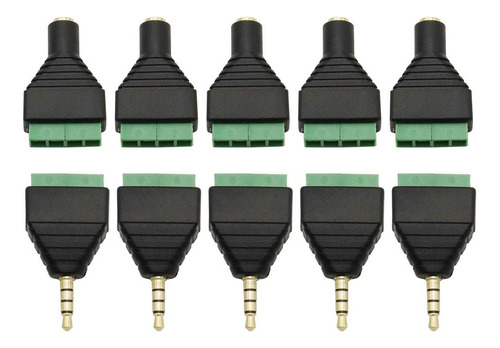 10 Conector Estereo Trrs Audio Video Macho 4 Terminal Balun