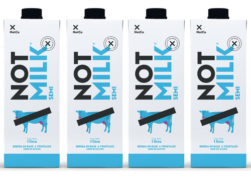 Notmilk Semi X4und 100% Vegetal - L a $92000