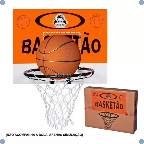 Brinquedo Tabela Cesta de Basquete com Aro + Mini Bola