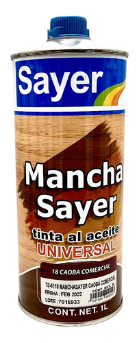 Tinta Para Madera Mancha Sayer Lack 1 Lt Base Aceite