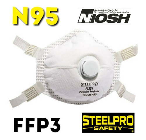 Mascarilla N95 Ffp3 Con Válvula Steelpro Alta Protección