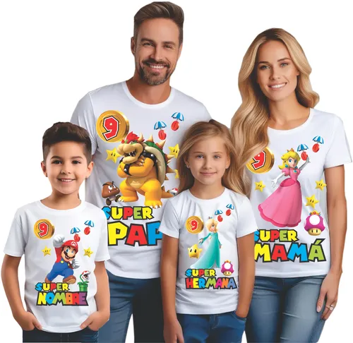 Camisetas personalizadas mario bros hotsell