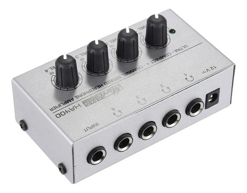 Mini Amplificador De Audífonos Estéreo Ha400 De 4 Canales
