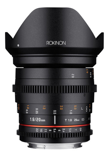 Lente Rokinon De 20 Mm T1.9 De Fotograma Completo Y Gran