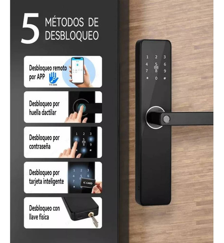 Cerradura Digital Inteligente Tuya App Wifi Versión Español