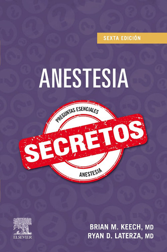 Anestesia. Secretos (6ª Edición) 61ck9