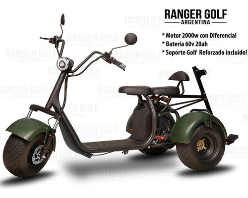 Ranger Golf Triciclo Mototrio Golf 2000w Con Soporte Golf !
