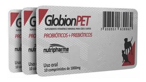 Globion Pet Suplemento 10 Blister Com 10 Comprimidos