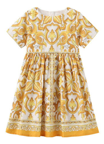 Vestido De Verano Para Niños Dhome, Algodón Sin Mangas