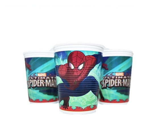 Pack X 10 - Vasos Descartables - Spiderman - Hombre Araña